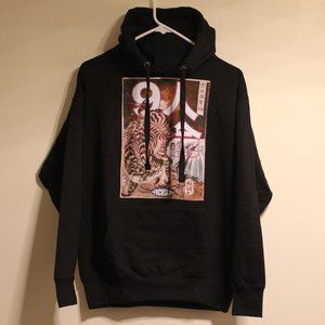 Franchise LA Japanese Tiger Streetwear Hooded Black Sweatshirt